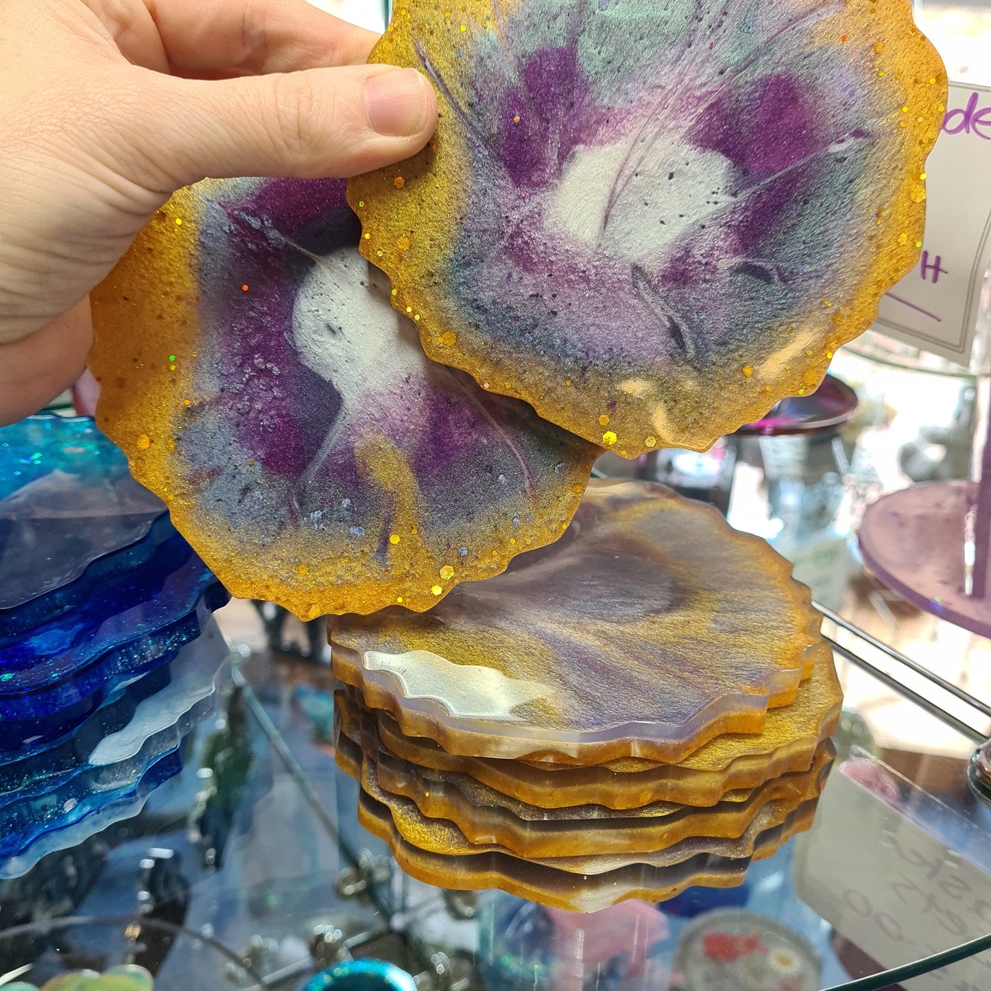 Resin Geode Coasters